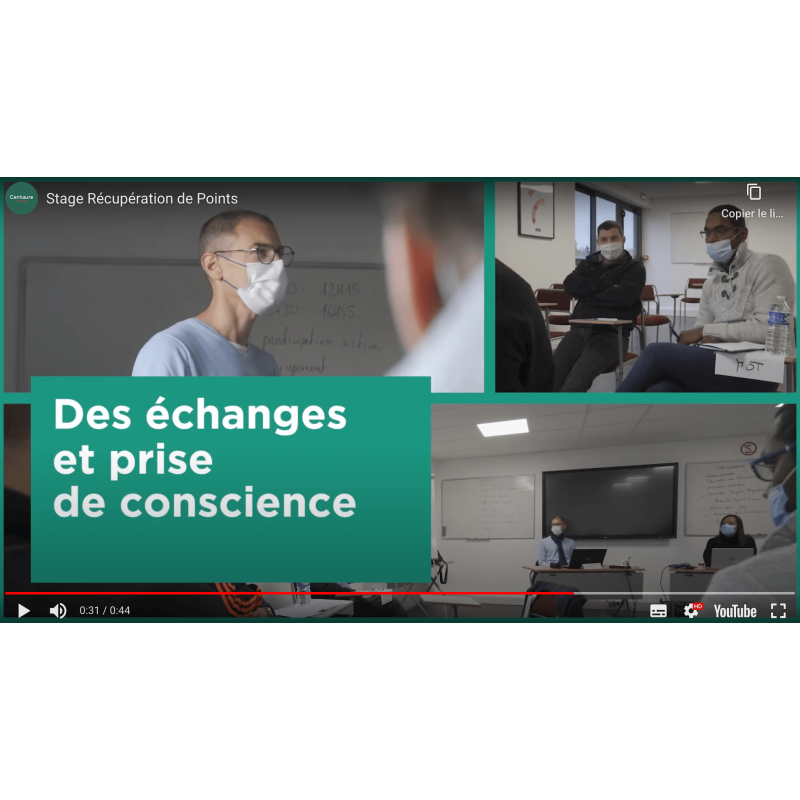 Stage de récupération de points / sensibilisation à la sécurité routière Stage de récupération de points / sensibilisation à la sécurité routière